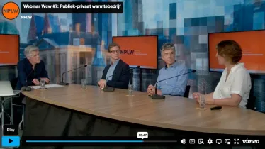 Impressie van NPLW-webinar Publiek-privaat warmtebedrijf